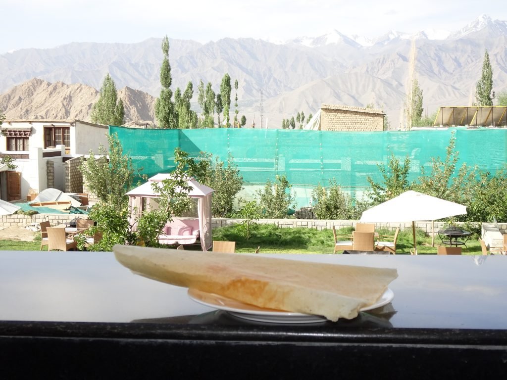 Dosa with a view in Leh Ladakh