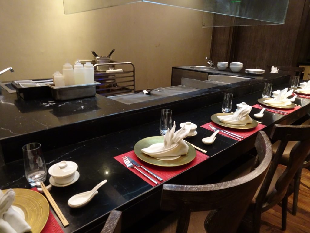 Table setting at Teppan, Mussoorie