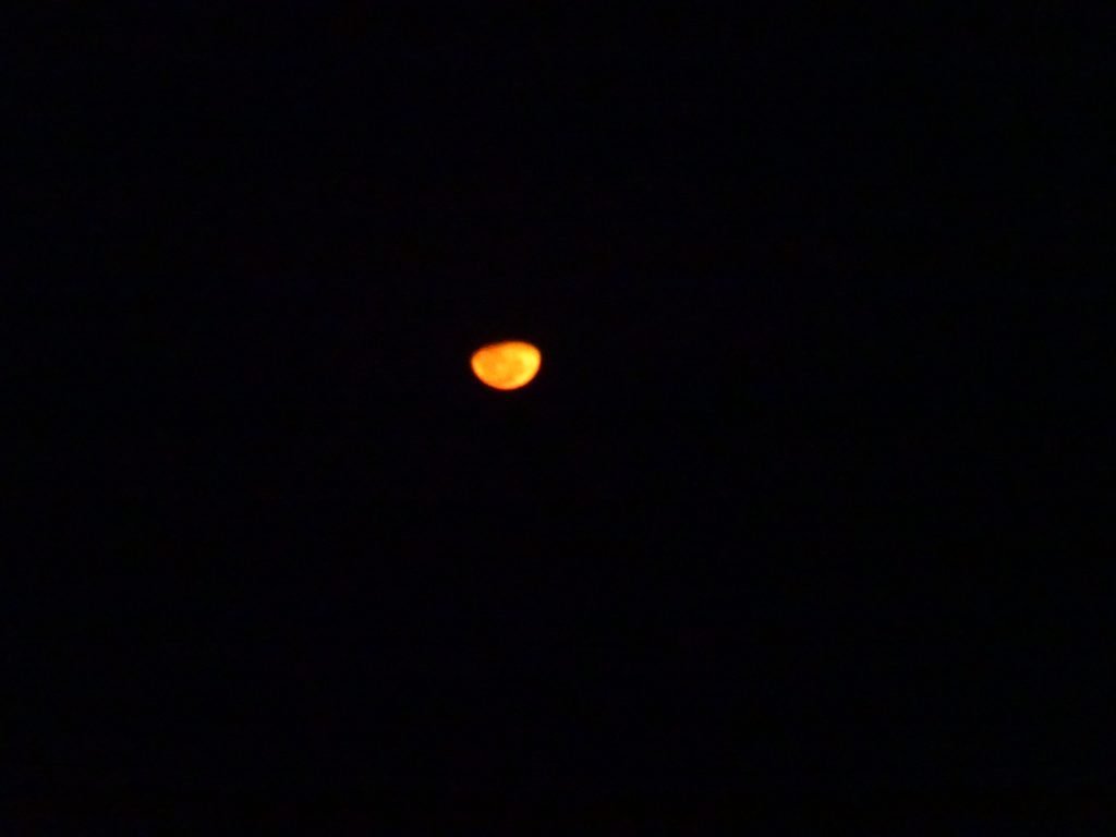 Orange moon at Satara