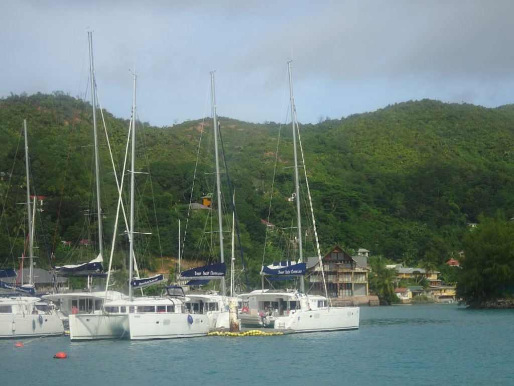 View from the boat in Seychelles