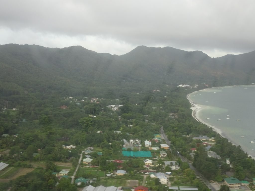 View from the flight in Seychelles