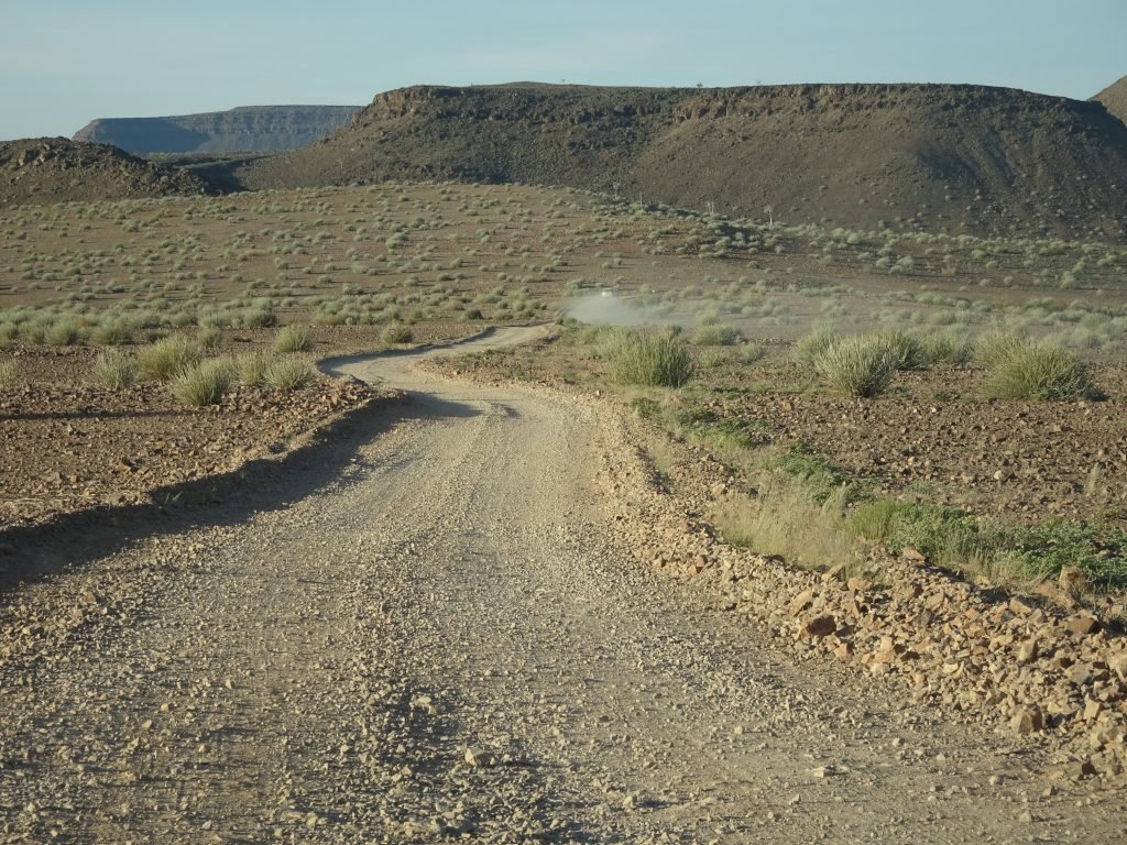 Bad roads in Namibia