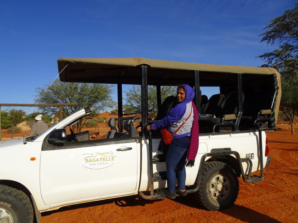 Safari Vehicle in Kalahari