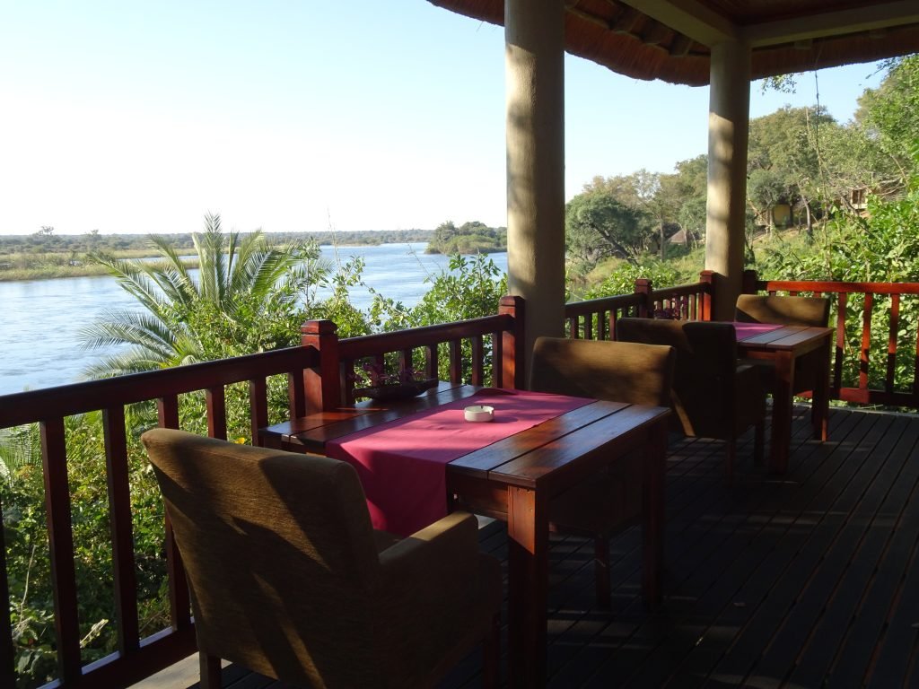 Restaurant with a view at Divava Okavango Lodge