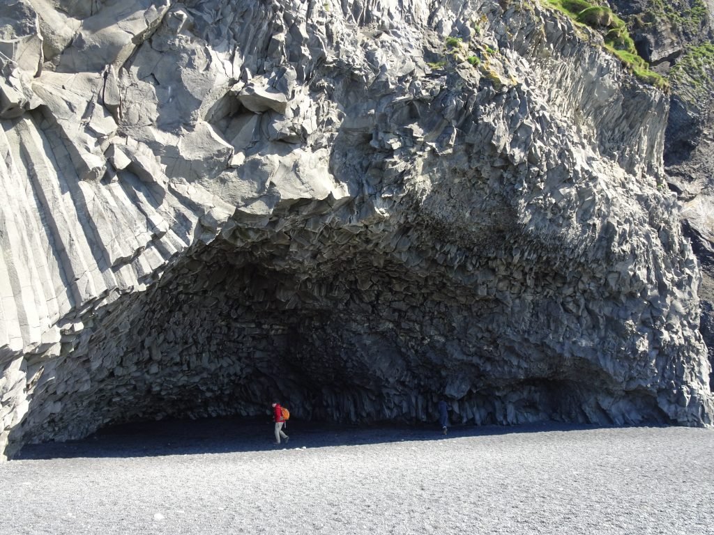 Natural Arch at Black Sand Beach in Vik