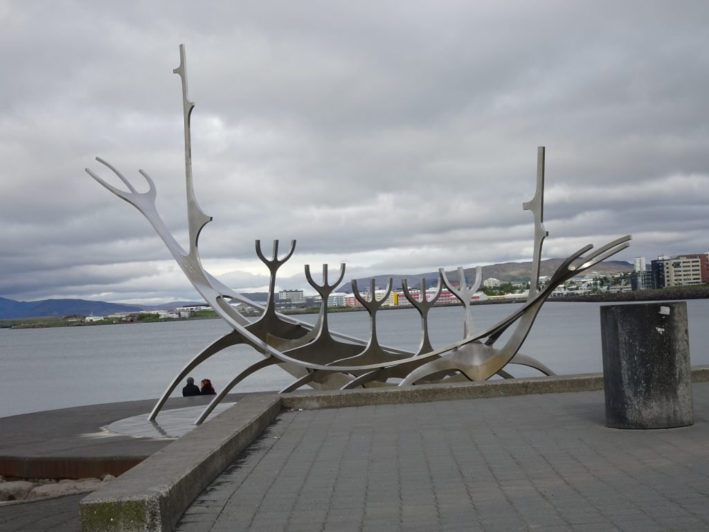 Sun Voyager Statue in Reykjavik Iceland