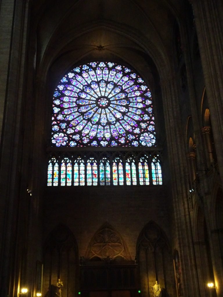 Stained Glass Window at Notre Dame Paris