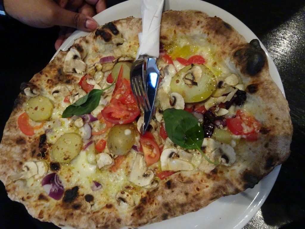 Pizza at Holy Food Market - Vegetarian food in Belgium